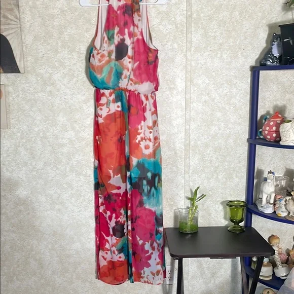 Bisou Bisou Red Halter Maxi Sundress - Picture 5 of 7